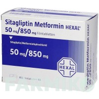 СИТАГЛИПТИН (SITAGLIPTIN) 50 мг/850 мг таблетки 196 шт - Метформин, Ситаглиптин HEXAL