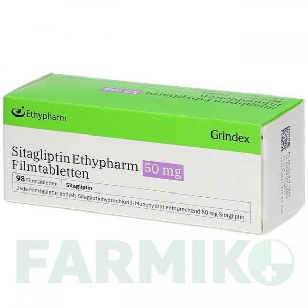СИТАГЛИПТИН (SITAGLIPTIN) 50 мг таблетки 98 шт - Ситаглиптин ETHYPHARM