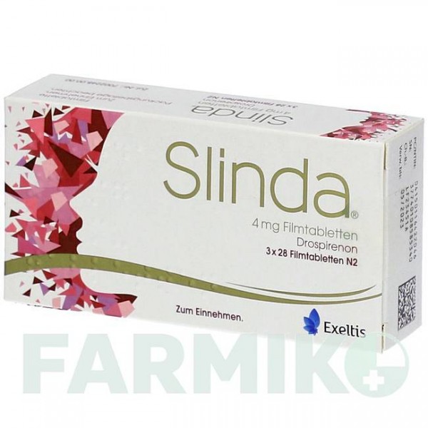 СЛІНДА (SLINDA) 4 мг таблетки 3x28 шт - Дроспіренон EXELTIS