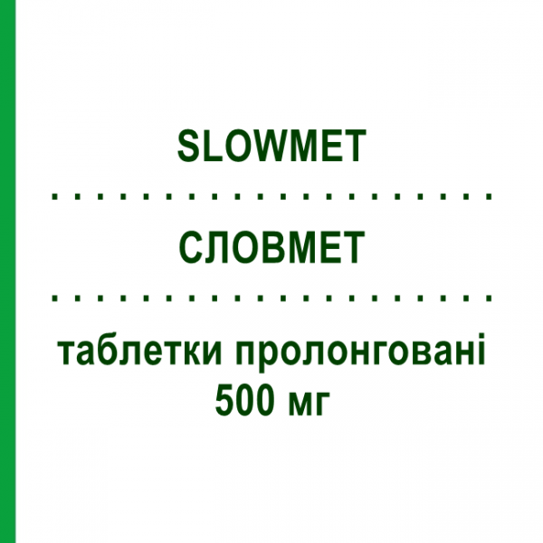 СЛОВМЕТ (SLOWMET) 500 мг таблетки пролонгированные 60 шт - Метформин I.B.N.SAVIO
