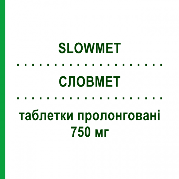 СЛОВМЕТ (SLOWMET) 750 мг таблетки пролонгированные 60 шт - Метформин I.B.N.SAVIO