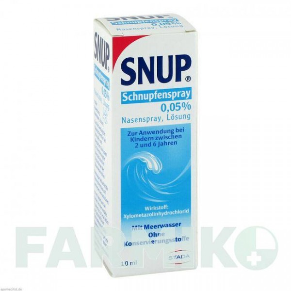 СНУП (SNUP) 0,05% спрей 10 мл - Ксилометазолін STADA