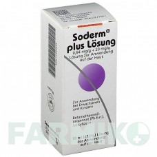 СОДЕРМ (SODERM) 0,64 мг/г + 20 мг/г розчин 50 мл - Бетаметазон DERMAPHARM