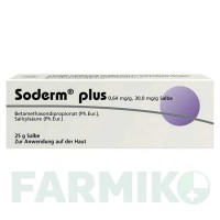 СОДЕРМ (SODERM) 0,64 мг/г + 30 мг/г мазь 25 г - Бетаметазон DERMAPHARM