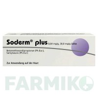СОДЕРМ (SODERM) 0,64 мг/г + 30 мг/г мазь 50 г - Бетаметазон DERMAPHARM