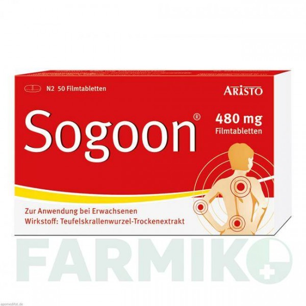 СОГУН (SOGOON) 480 мг таблетки 50 шт - Корень дьявольского когтя ARISTO PHARMA