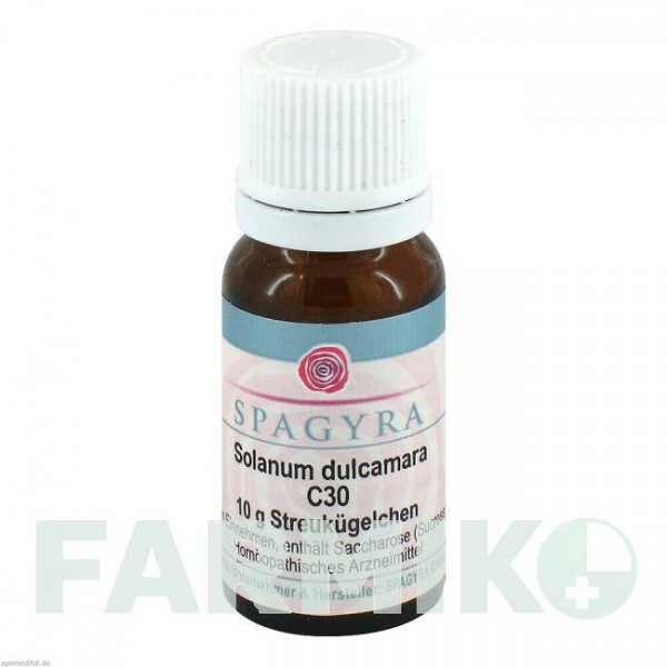 СОЛАНУМ ДУЛЬКАМАРА (SOLANUM DULCAMARA) C 30 глобули 10 г - Гомеопатія SPAGYRA