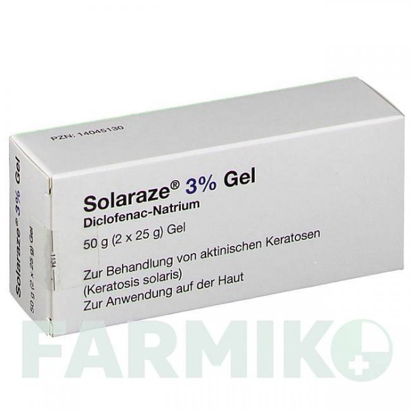 СОЛАРАЗЕ (SOLARAZE) 3% гель 50 г - Диклофенак 2CARE4