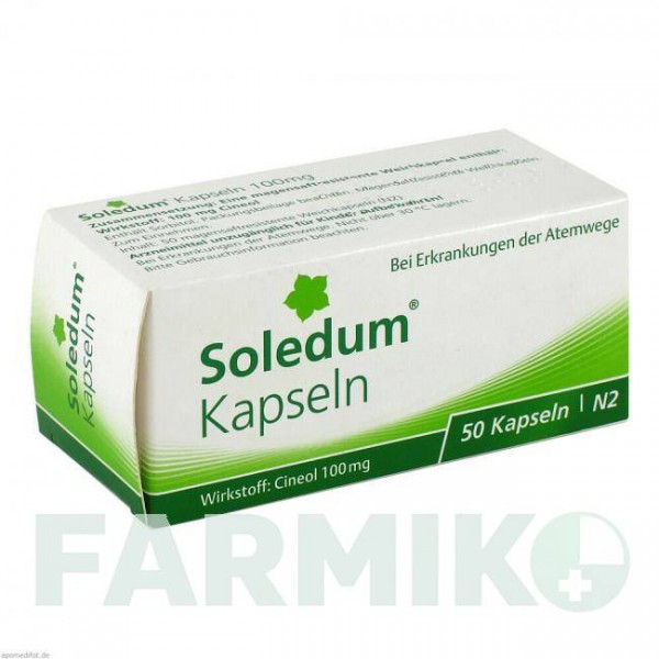 СОЛЕДУМ (SOLEDUM) 100 мг капсулы 50 шт - Цинеол MCM KLOSTERFRAU