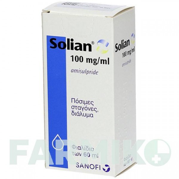 СОЛІАН (SOLIAN) 100 мг/мл розчин 60 мл - Амісульприд DOCPHARM
