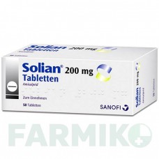 СОЛІАН (SOLIAN) 200 мг таблетки 50 шт - Амісульприд SANOFI