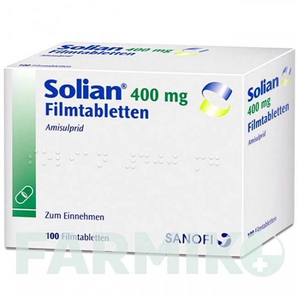 СОЛИАН (SOLIAN) 400 мг таблетки 100 шт - Амисульприд SANOFI