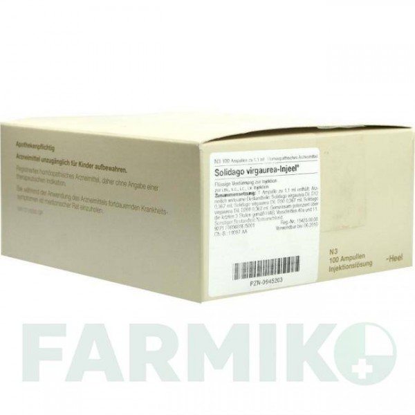 СОЛИДАГО ВИРГАУРА (SOLIDAGO VIRGAUREA) ампулы 100 шт - Гомеопатия BIOLOGISCHE HEILMITTEL HEEL