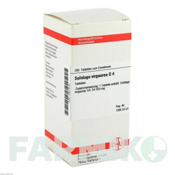 СОЛИДАГО ВИРГАУРА (SOLIDAGO VIRGAUREA) D 4 таблетки 200 шт - Гомеопатия DHU