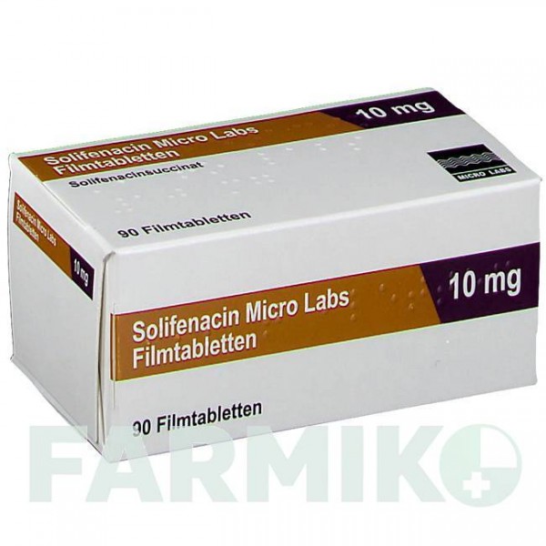СОЛИФЕНАЦИН (SOLIFENACIN) 10 мг таблетки 90 шт - Солифенацин MICRO LABS