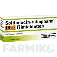 СОЛІФЕНАЦИН (SOLIFENACIN) 10 мг таблетки 90 шт - Соліфенацин RATIOPHARM