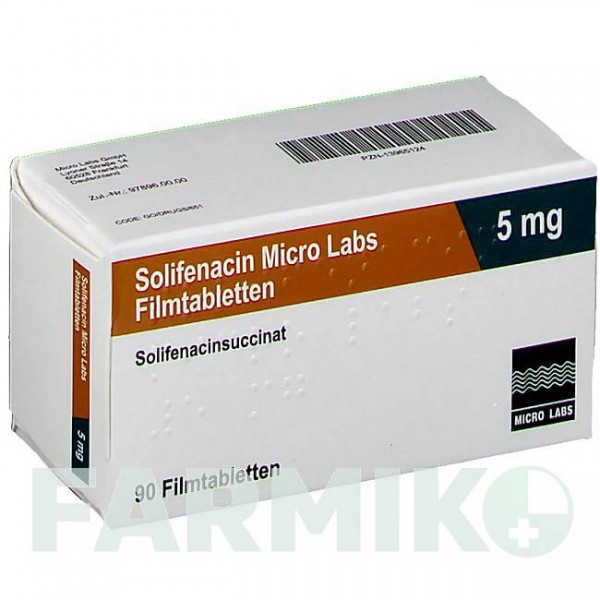 СОЛИФЕНАЦИН (SOLIFENACIN) 5 мг таблетки 90 шт - Солифенацин MICRO LABS