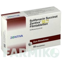 СОЛІФЕНАЦИН СУКЦИНАТ (SOLIFENACIN SUCCINAT) 10 мг таблетки 50 шт - Соліфенацин ZENTIVA
