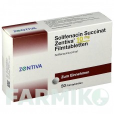 СОЛІФЕНАЦИН СУКЦИНАТ (SOLIFENACIN SUCCINAT) 10 мг таблетки 50 шт - Соліфенацин ZENTIVA