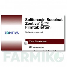 СОЛИФЕНАЦИН СУКЦИНАТ (SOLIFENACIN SUCCINAT) 5 мг таблетки 30 шт - Солифенацин ZENTIVA