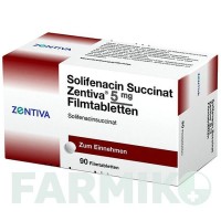 СОЛИФЕНАЦИН СУКЦИНАТ (SOLIFENACIN SUCCINAT) 5 мг таблетки 90 шт - Солифенацин ZENTIVA