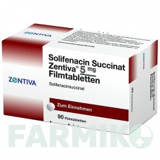 СОЛИФЕНАЦИН СУКЦИНАТ (SOLIFENACIN SUCCINAT) 5 мг таблетки 90 шт - Солифенацин ZENTIVA