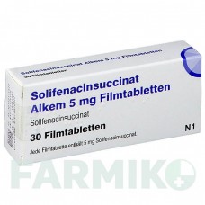 СОЛИФЕНАЦИНСУКЦИНАТ (SOLIFENACINSUCCINAT) 5 мг таблетки 30 шт - Солифенацин ASCEND