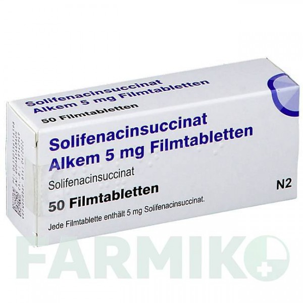 СОЛИФЕНАЦИНСУКЦИНАТ (SOLIFENACINSUCCINAT) 5 мг таблетки 50 шт - Солифенацин ASCEND