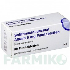 СОЛИФЕНАЦИНСУКЦИНАТ (SOLIFENACINSUCCINAT) 5 мг таблетки 90 шт - Солифенацин ASCEND