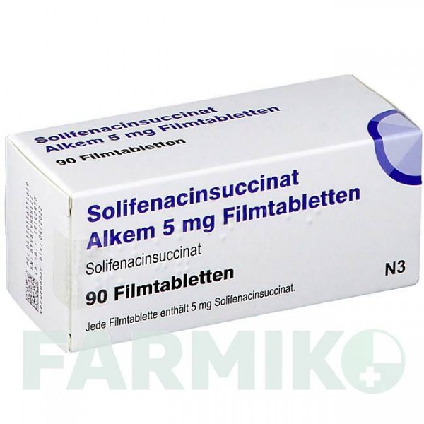 СОЛИФЕНАЦИНСУКЦИНАТ (SOLIFENACINSUCCINAT) 5 мг таблетки 90 шт - Солифенацин ASCEND