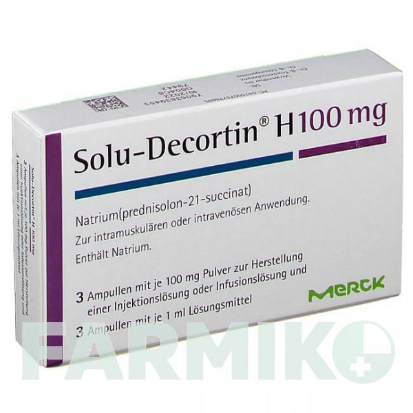 СОЛЮ ДЕКОРТИН (SOLU DECORTIN) 100 мг порошок 3 шт - Преднизолон MERCK HEALTHCARE