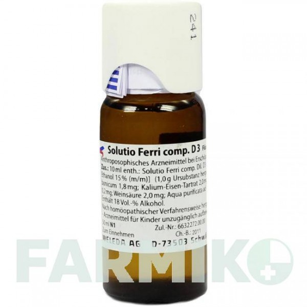 СОЛЮЦИО ФЕРРИ (SOLUTIO FERRI) D 3 раствор 50 мл - Гомеопатия WELEDA