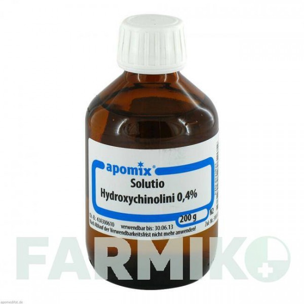 СОЛЮЦИО ГИДРОКСИХИН (SOLUTIO HYDROXYCHIN) 0,4% раствор 200 мл - Оксихинолин APOMIX