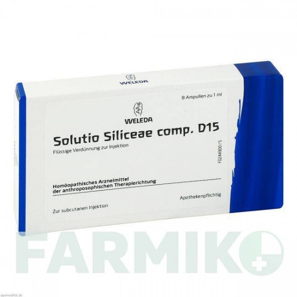 СОЛЮЦИО СИЛИЦЕА (SOLUTIO SILICEAE) D 15 ампулы 8x1 мл - Гомеопатия WELEDA