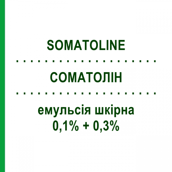 СОМАТОЛИН (SOMATOLINE) 0,1% + 0,3% эмульсия кожная 25 шт - Активные вещества L.MANETTI-H.ROBERTS