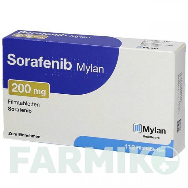 СОРАФЕНИБ (SORAFENIB) 200 мг таблетки 112 шт - Сорафениб VIATRIS