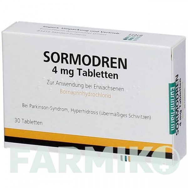 СОРМОДРЕН (SORMODREN) 4 мг таблетки 30 шт - Борнаприн EURIMPHARM