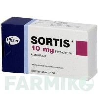 СОРТІС (SORTIS) 10 мг таблетки 50 шт - Аторвастатин EMRA-MED