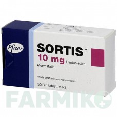 СОРТИС (SORTIS) 10 мг таблетки 50 шт - Аторвастатин EMRA-MED