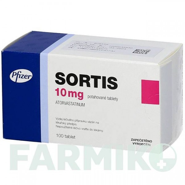 СОРТІС (SORTIS) 10 мг таблетки 50 шт - Аторвастатин EURIMPHARM