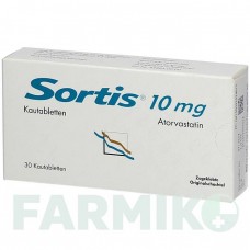 СОРТИС (SORTIS) 10 мг таблетки 30 шт - Аторвастатин VIATRIS