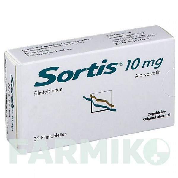 СОРТИС (SORTIS) 10 мг таблетки 30 шт - Аторвастатин VIATRIS