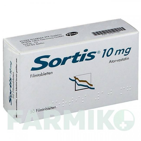 СОРТИС (SORTIS) 10 мг таблетки 50 шт - Аторвастатин VIATRIS