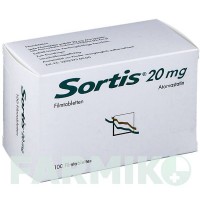 СОРТИС (SORTIS) 20 мг таблетки 100 шт - Аторвастатин ABACUS MEDICINE