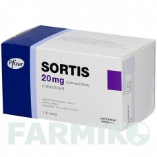 СОРТИС (SORTIS) 20 мг таблетки 100 шт - Аторвастатин ACA MULLER-ADAG PHARMA