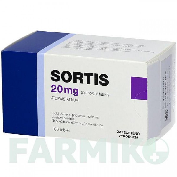 СОРТИС (SORTIS) 20 мг таблетки 100 шт - Аторвастатин EUROPEAN PHARMA