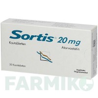 СОРТИС (SORTIS) 20 мг таблетки 30 шт - Аторвастатин VIATRIS