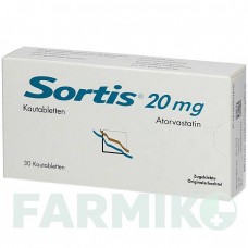 СОРТИС (SORTIS) 20 мг таблетки 30 шт - Аторвастатин VIATRIS