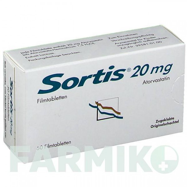 СОРТИС (SORTIS) 20 мг таблетки 50 шт - Аторвастатин VIATRIS