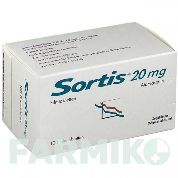 СОРТИС (SORTIS) 20 мг таблетки 100 шт - Аторвастатин VIATRIS